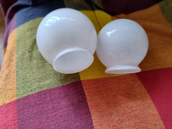 2 Cúpulas globo de vidro encaixe de 9,5 cm