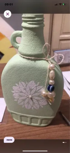 Vaso Decorativo em vidro decorado