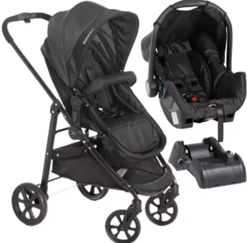 Lindo - Impecável - Carrinho de Bebê + Bebe Conforto com Base. Marca Galzerano Olympus 