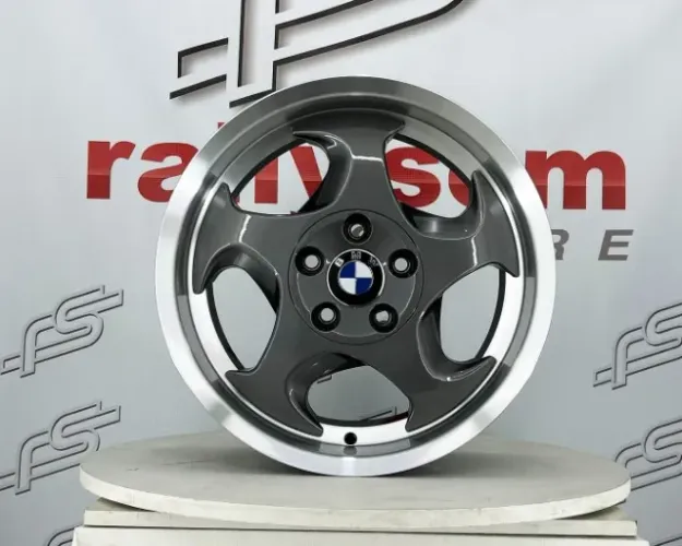 Jogo de Roda Bmw Style 21 Grafite Brilhante Borda Diamantada 5x120 - 17x8 e 17x9 