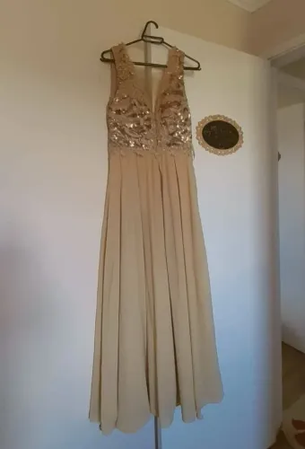Vestido festa dourado