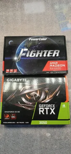 Caixa Vazia Placa de video RX 6600 e RTX 3050