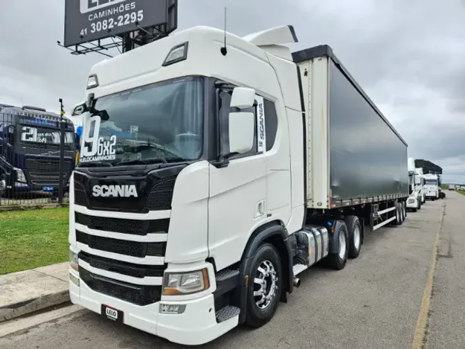 Scania R450 6x2 highline Ano 19 Teto Alto Aut + Sider Randon Ano 20 28 plts
