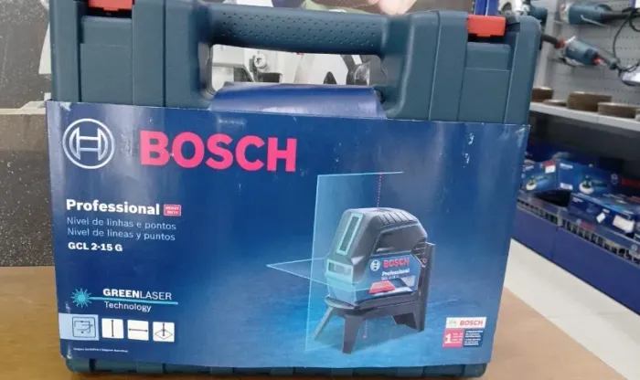 Nível a laser GLL 2-15 15 metros 4 linhas COM PONTO DE PRUMA vermelha ou verde