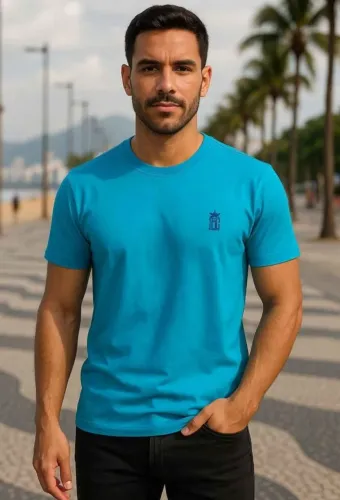Camiseta Azul Turquesa  - Tam. M