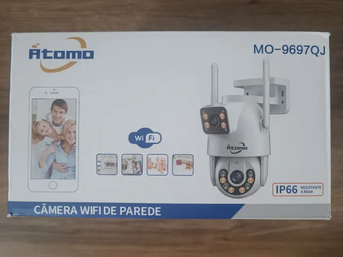Câmera duas lentes Wi-Fi de Parede Atomo IP66