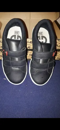 Tênis infantil skate  ollie azul com velcro  tam.26