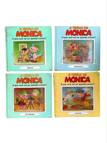 Kit 4 livrinhos da Turma da Mônica - O que você vai ser quando crescer? anos 80 1986