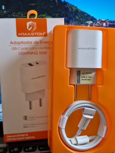 Carregador Turbo 50w P/ Iphone Lightning H Maston Rápido