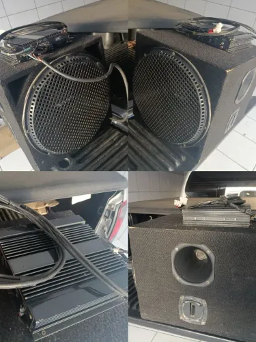 Caixa de som trio automotivo 2 grave de 15 Selenium 2 corneta 2 twitter 1 módulo a600