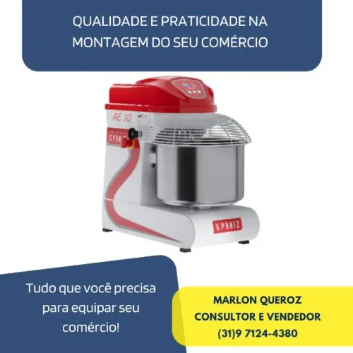 Amassadeira Espiral 10 Quilos G.-Paniz Nova