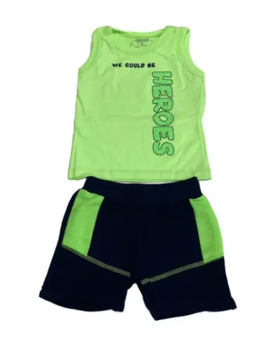 Conjunto Infantil Menino Tileesul Regata Auto Relevo Bermuda