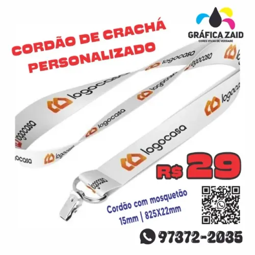 CORDÃO PERSONALIZADO DE CRACHÁ 