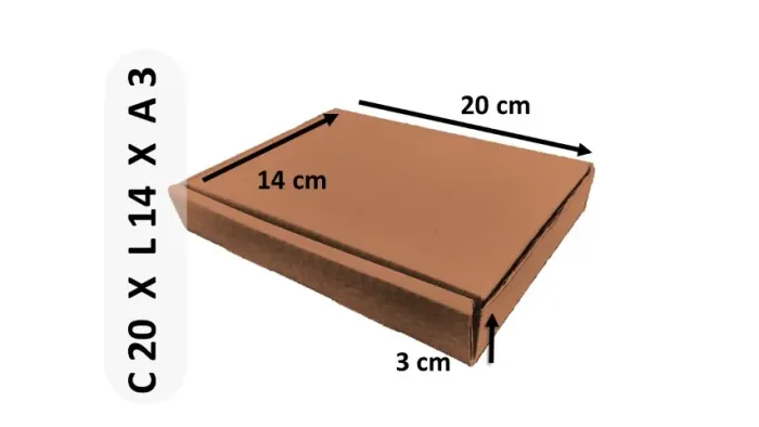 Caixas De Papelão - 20x14x3 - 400 Caixas Auto Montável Sedex Correios Pac