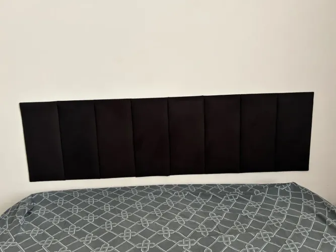 Cabeceira Estofada Painel Preta