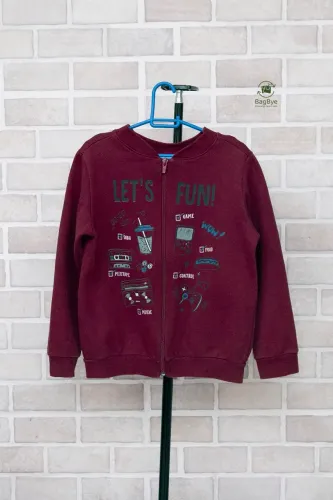 Blusa moletom infantil bordô malwee