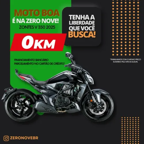 Zontes V 350 2025 0km - Moto Boa É Na Zero Nove!