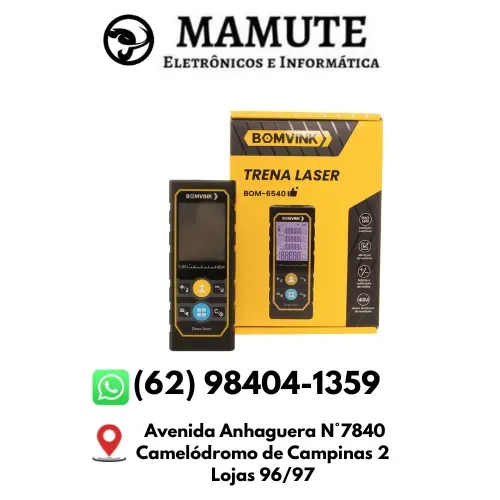 Trena Laser Bom 6540 Bomvink - Medição Precisa até 40m com Funções Avançadas