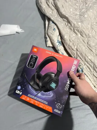 Fone de Ouvido Headset Gamer JBL Quantum 400 Com Fio Preto USB P3 Drivers 50mm RGB
