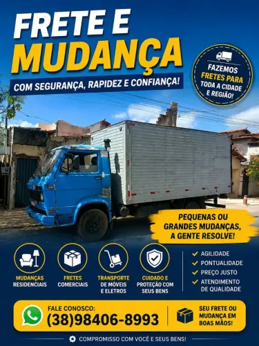 Frete caminhão baú a partir de R$ 270,00