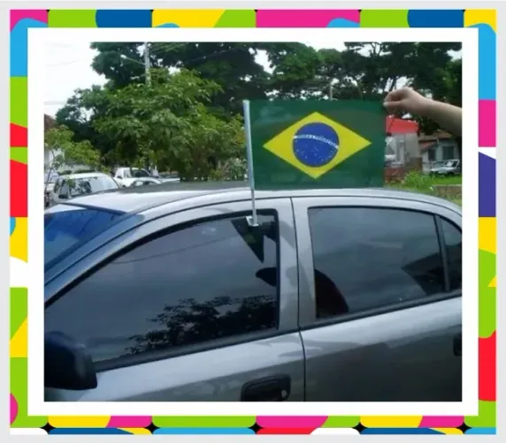 100 unid Haste para bandeirinha de porta de carro 