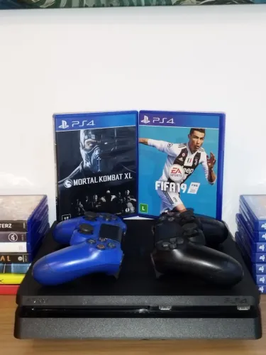 PS4 Slim 1T Mod CUH-2106B + 18 Super jogos) 