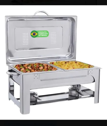 Réchaud inox Retangular alto Padrão