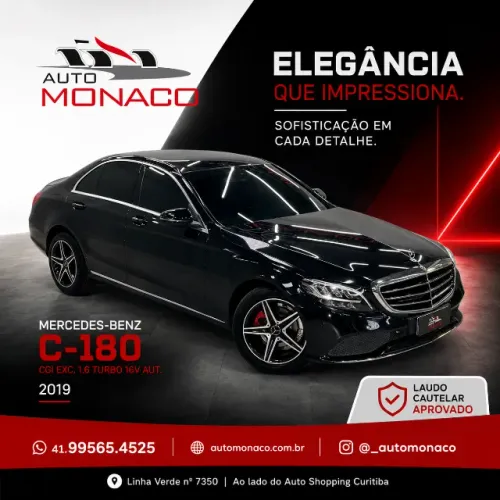 Mercedes-Benz C-180 CGI Exc. 1.6/1.6 Flex TB 16V Aut. 2019