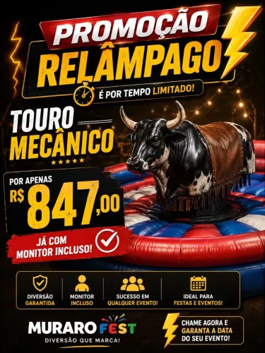 TOURO MECÂNICO - A ATRAÇÃO QUE FAZ O MAIOR SUCESSO! ?
