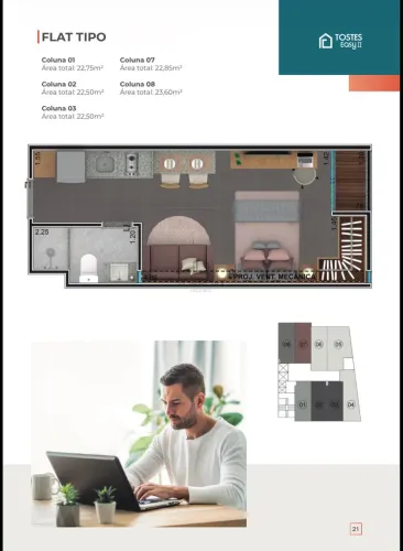 Flat 1 quarto - Monte Castelo