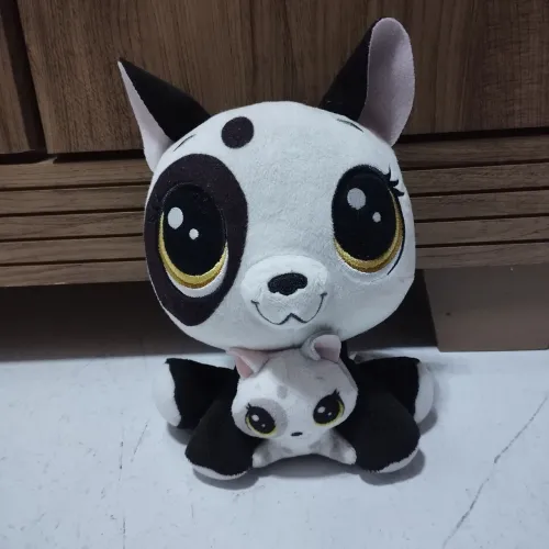 Pelúcia littlest pet shop mamãe e bebê
