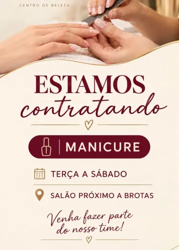 Contrata-se MANICURE
