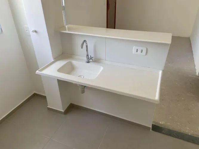 Bancada pia de cozinha mármore sintético