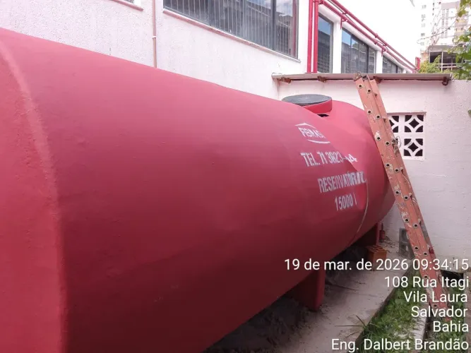 Tanque Cilíndrico Horizontal de Fibra de Vidro 15.000L