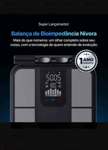 Balança de Bio Impedância Digital
