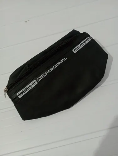Bolsa de colo bolsa de cintura pochete preta com alça e carteira escondida