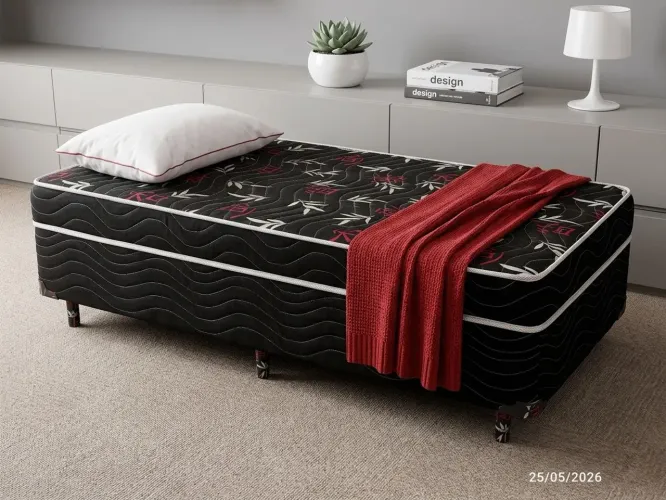 Cama box de solteiro (semi nova)