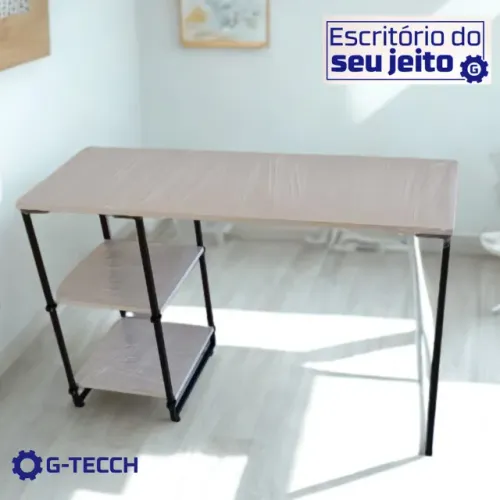 Mesa de Escritório prateleira 1,1m NOVA Multiuso para Computador Notebook Escrivaninha
