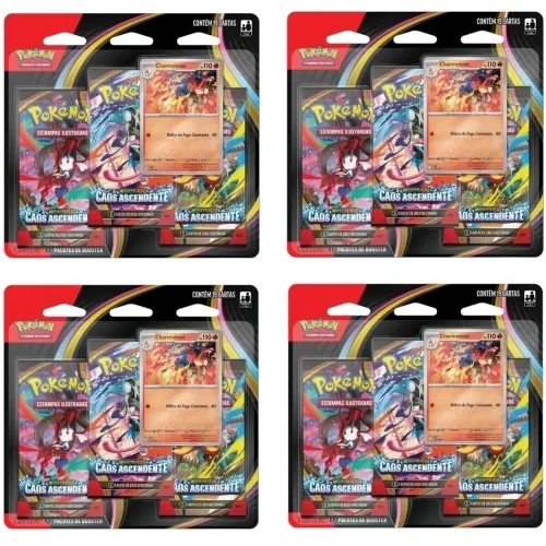 10 unidades de Blister Triplo Pokémon Caos Ascendente Charmeleon