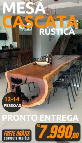 Mesa Cascata rústica