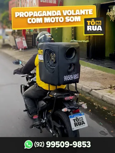 Propaganda Volante em Moto Som