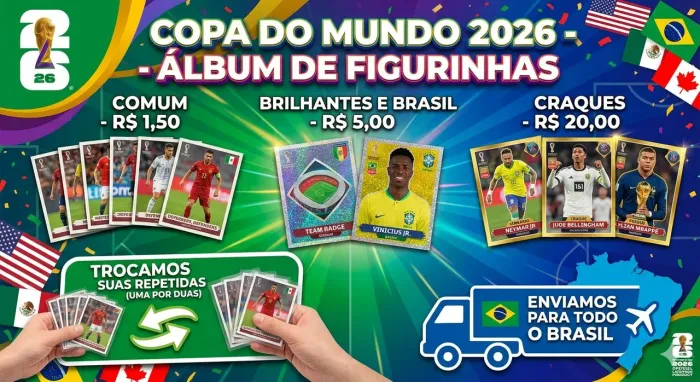 Selo figurinhas copa 2026