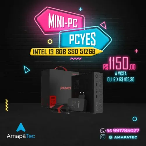 COMPUTADOR COMPACTO PCYES I3  8GB  SSD 512GB