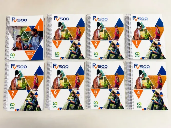 Livros pré vestibular - Coleção COC PV500 Pré-Vestibular + Livro de Inglês