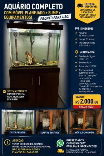 Aquário completo à venda