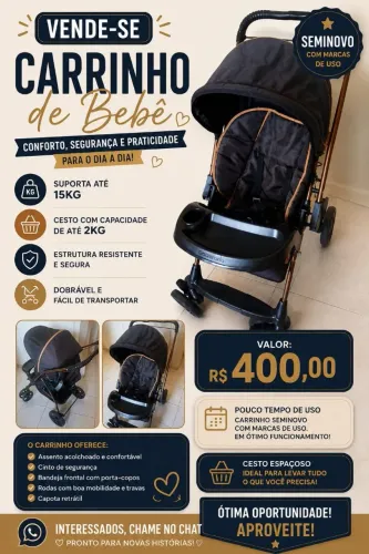 Carrinho de bebê Galzerano