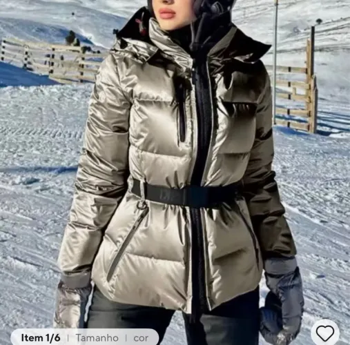 JAQUETA e CALÇA IMPERMEÁVEL PARA NEVE METALIZADA