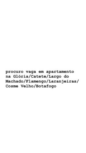 Procuro vaga em apartamento na Zona Sul