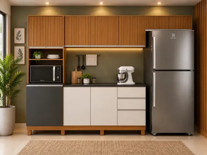 NOVO! Armário de Cozinha Paris 9 Portas FRETE GRÁTIS