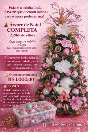 Árvore de Natal - Impecável / 3 Anos de Uso
